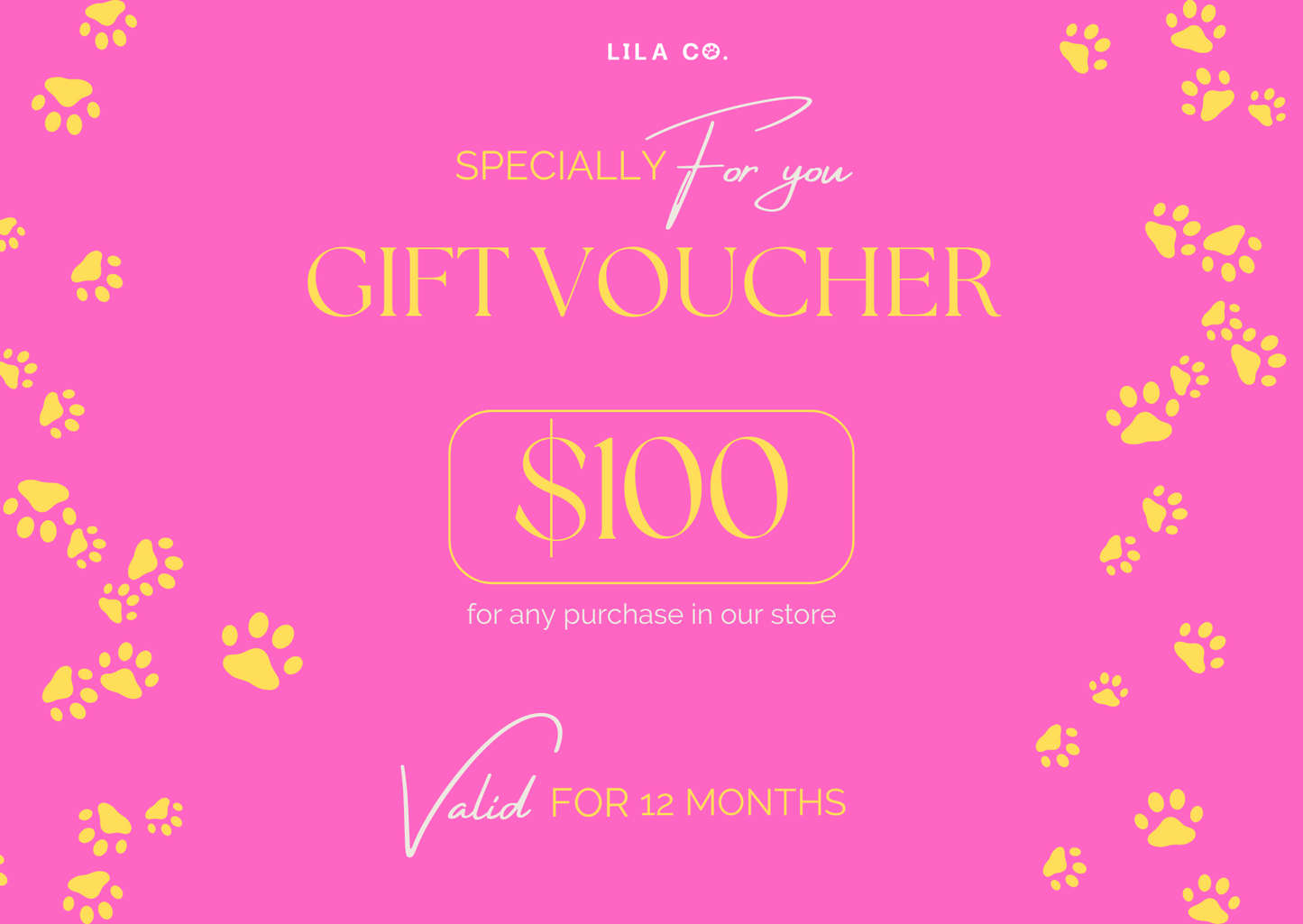 $100 Lila Co. Gift Card