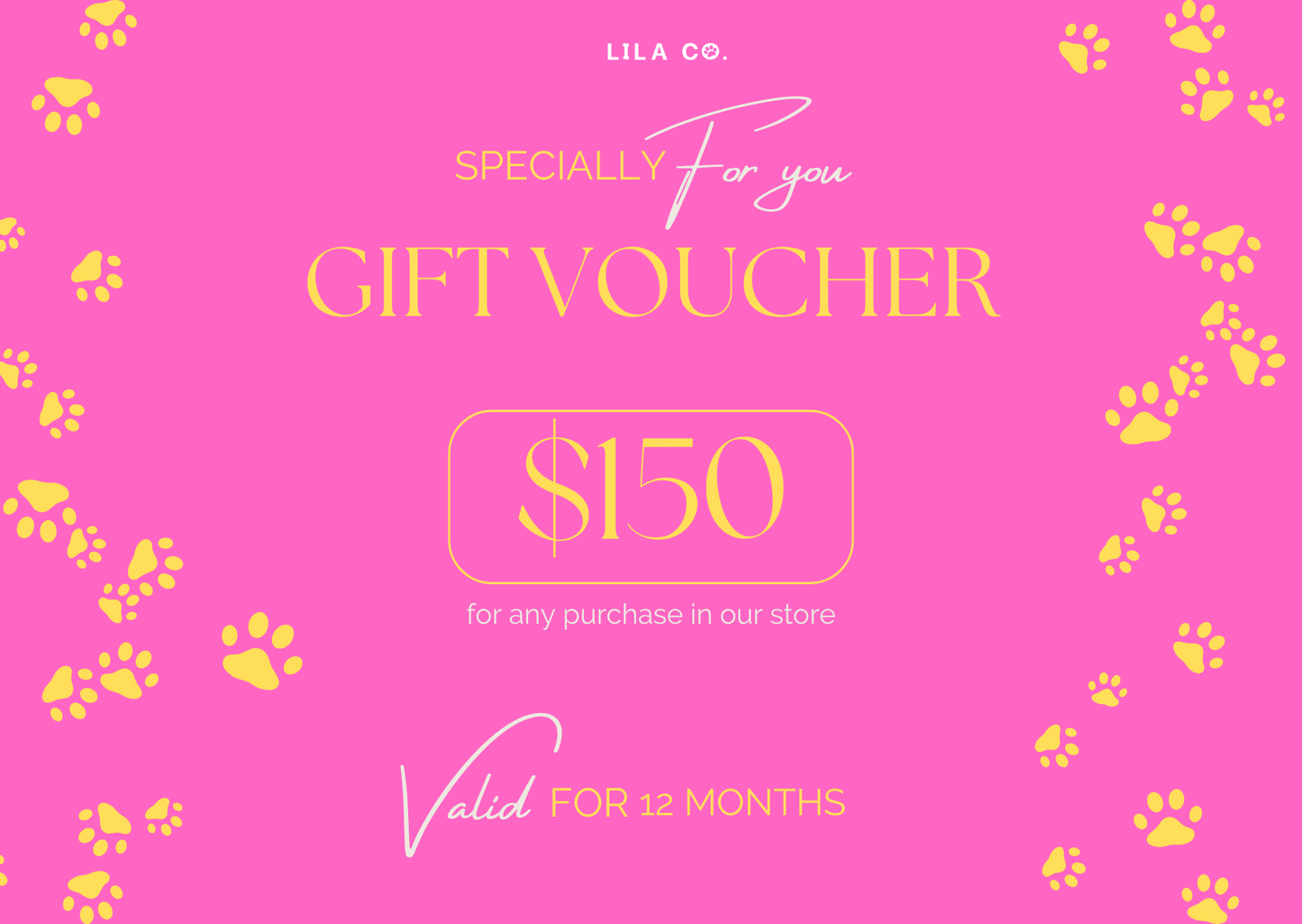 $150 Lila Co. Gift Card