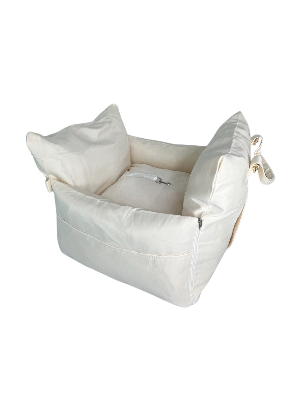 Premium Cream Pet Car Seat