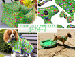 Green Donut Animals Ultimate Spoil Your Fur Baby Bundle - Robe, Car Seat, Harness Set, Cooling Pet Bed