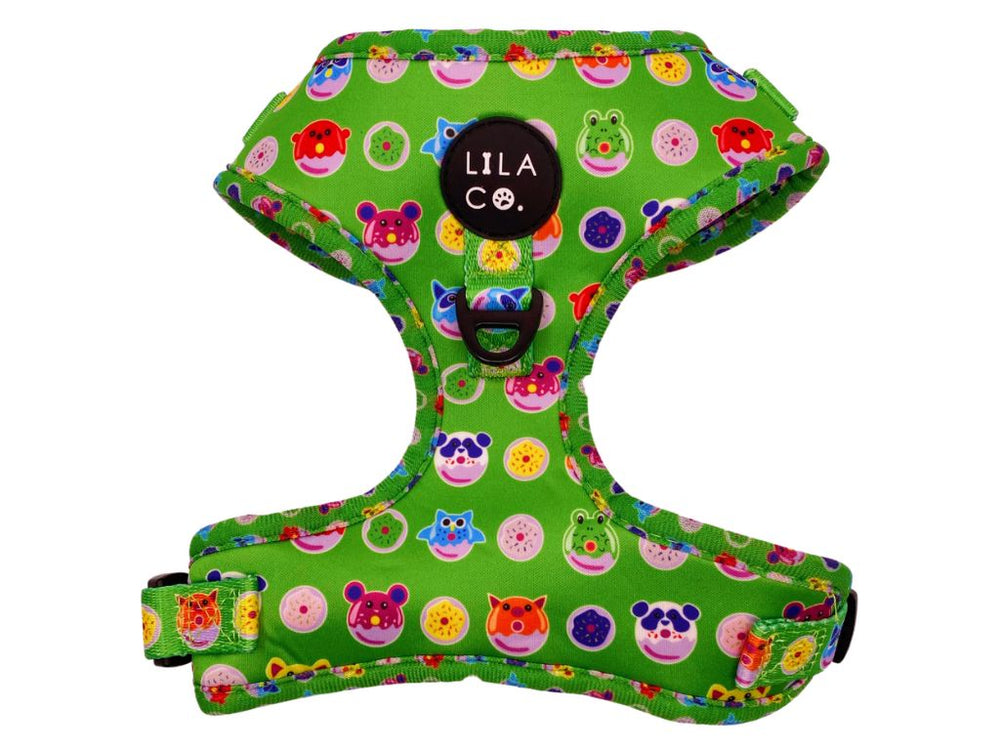 Green Donut Animals Adjustable Dog Harness Australia Pet Supplies Australia Dog Accessories