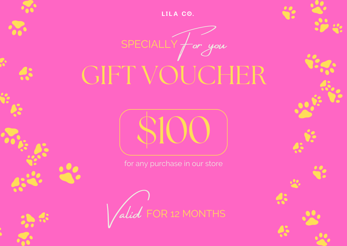 
                  
                    $100 Lila Co. Gift Card
                  
                