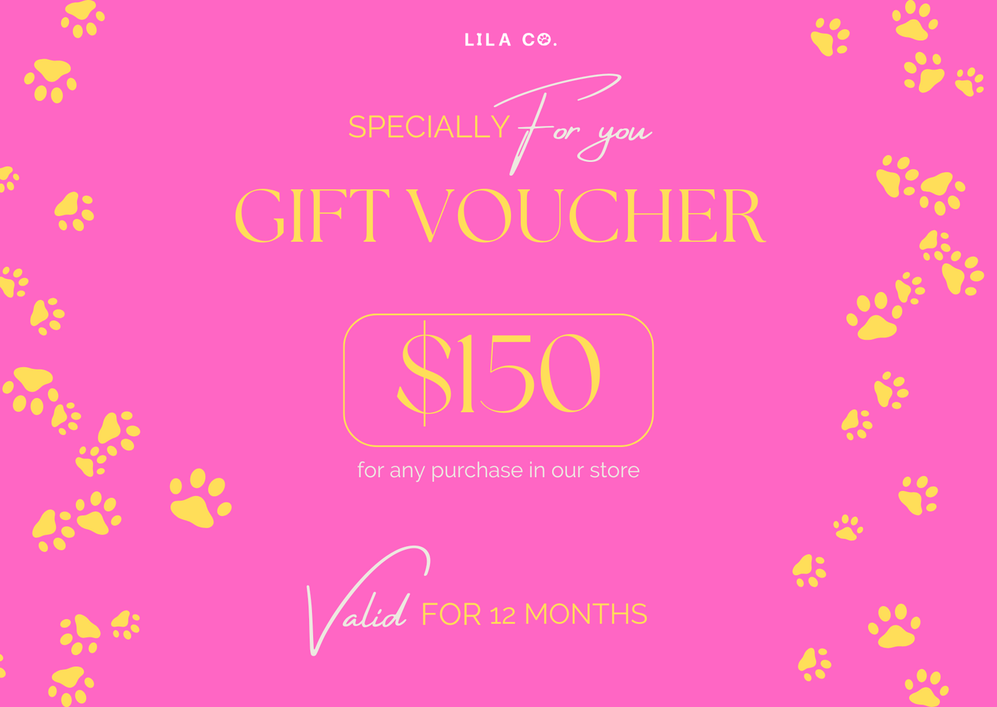 
                  
                    $150 Lila Co. Gift Card
                  
                