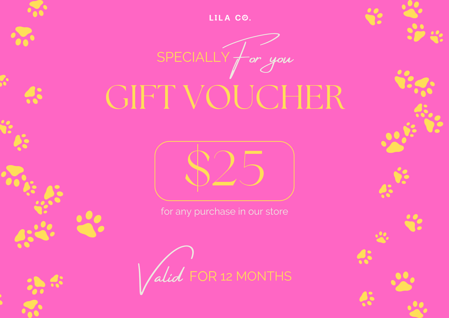 
                  
                    $25 Lila Co. Gift Card
                  
                