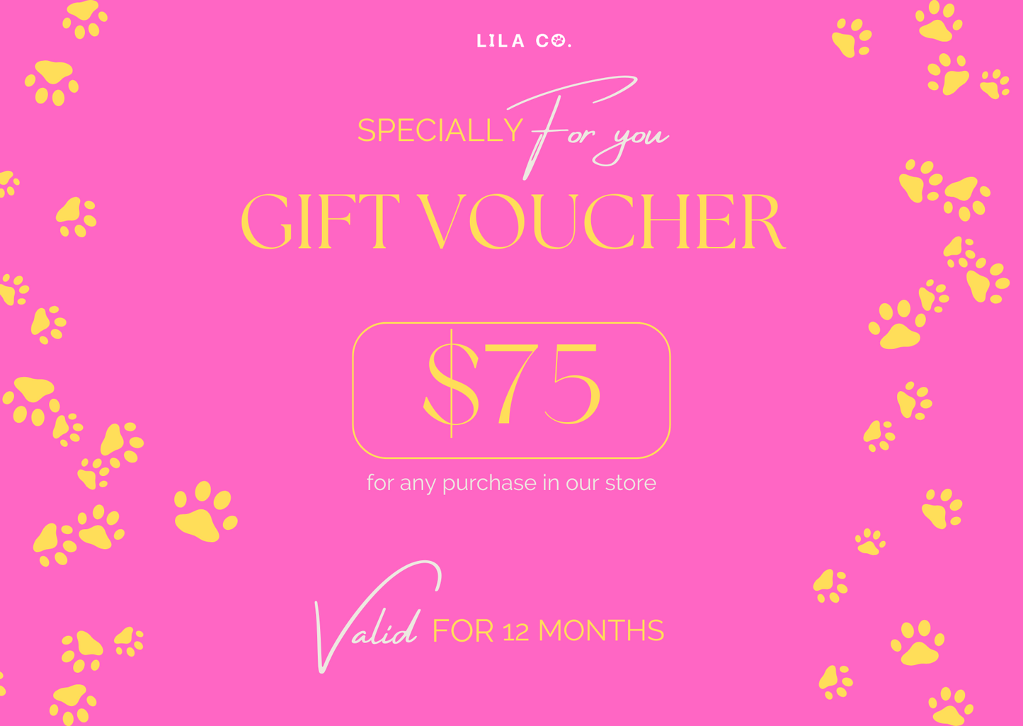 
                  
                    $75 Lila Co. Gift Card
                  
                