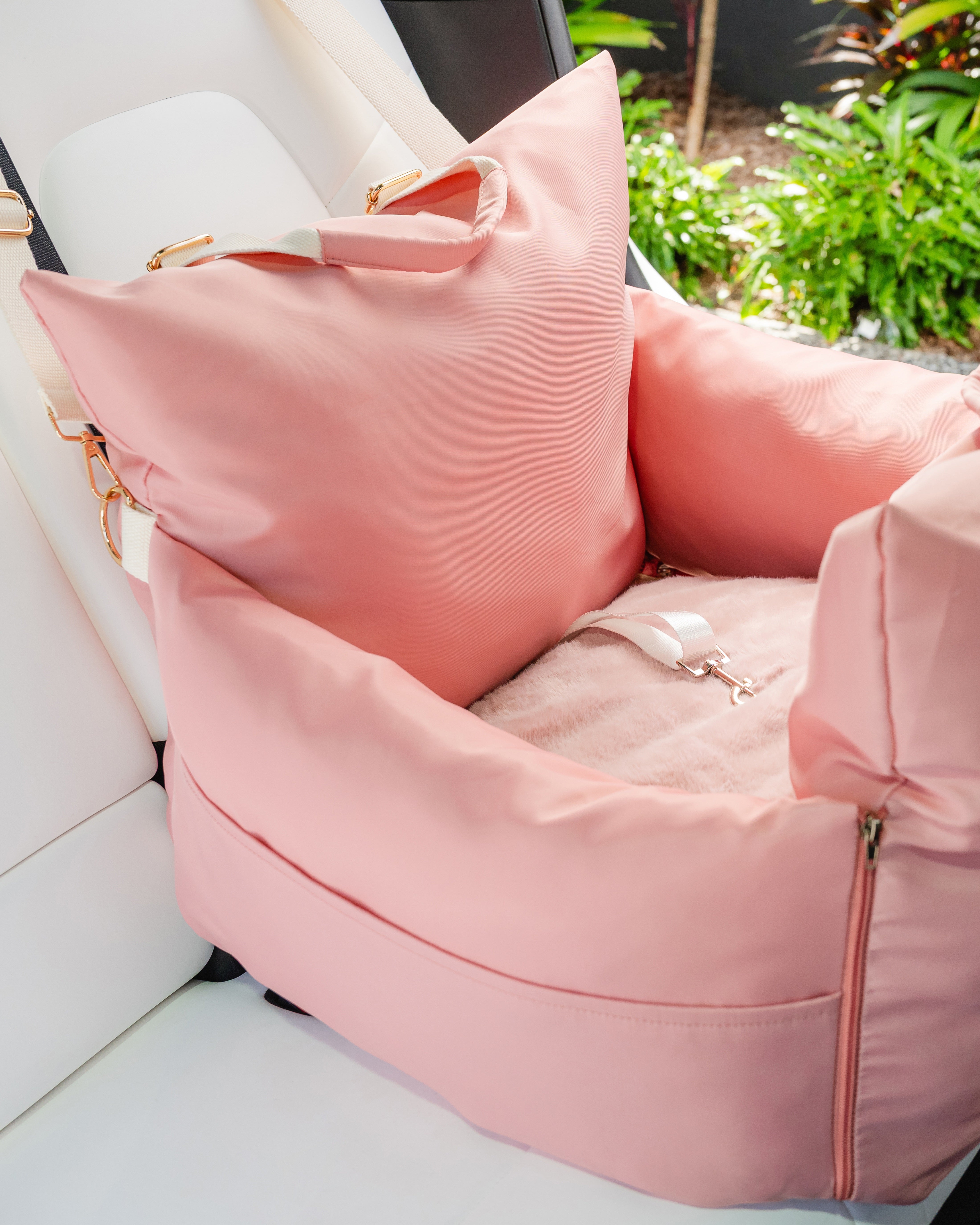Premium Baby Pink Pet Car Seat