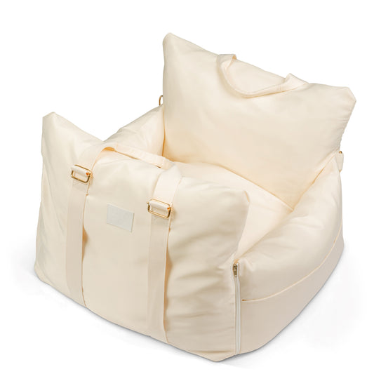 Premium Cream Pet Car Seat