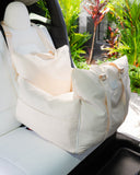Premium Cream Pet Car Seat