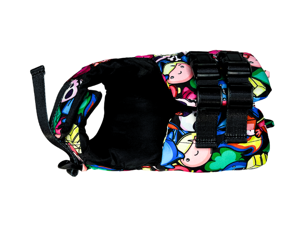 Gamer Characters Print Dog Life Jacket Float Vest Side