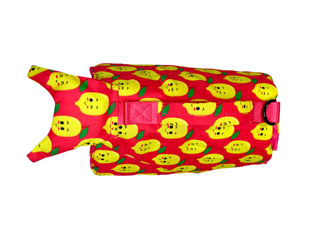 Pink Happy Lemons Dog Life Jacket Float Vest Top