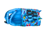 Lila Co Blue Surf Dogs Print Dog Life Jacket Float Vest Back