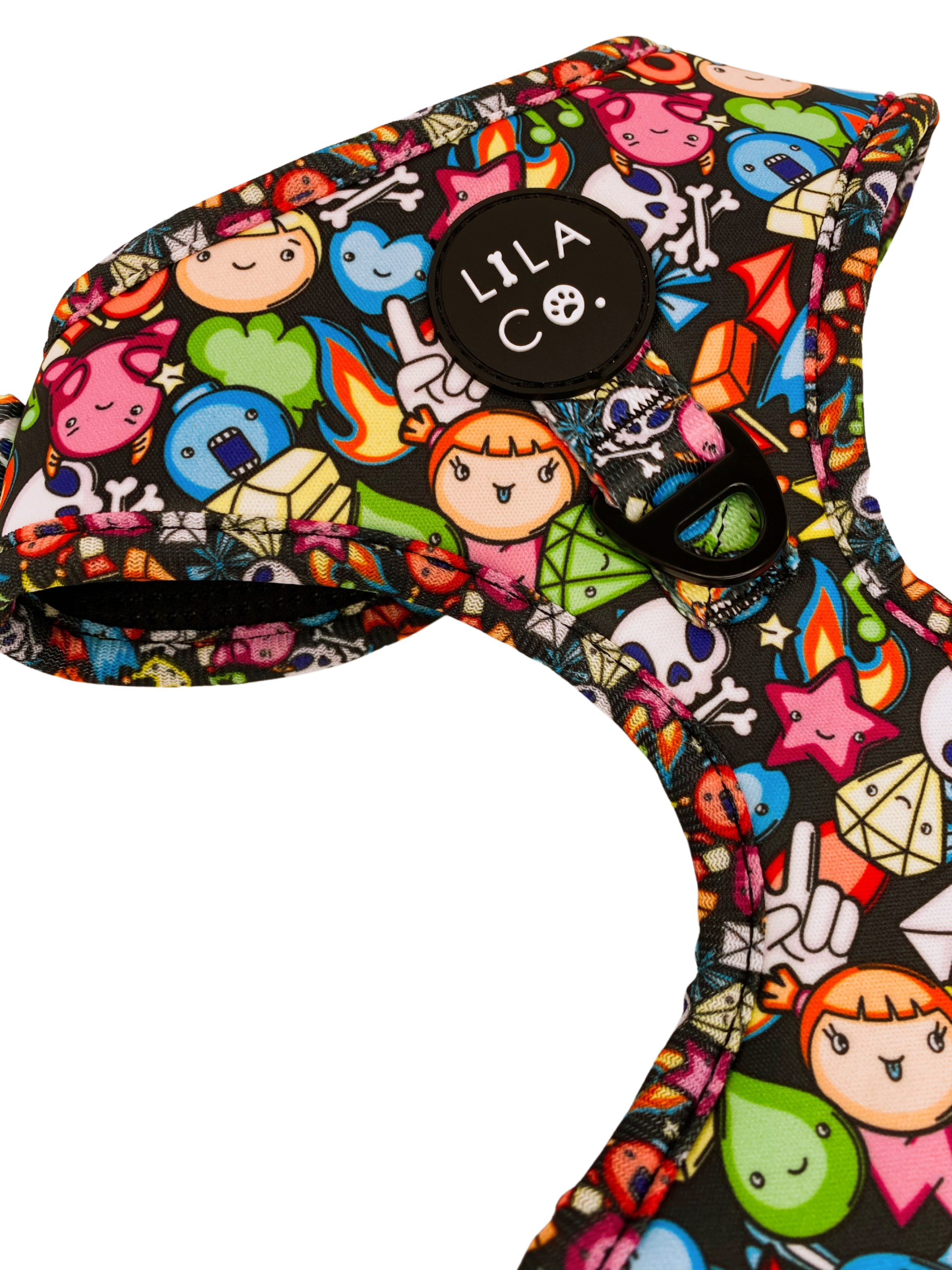 Black Gamer Characters Adjustable Dog Harness Australia Pet Supplies Australia Dog Accessories Pet Accessories 