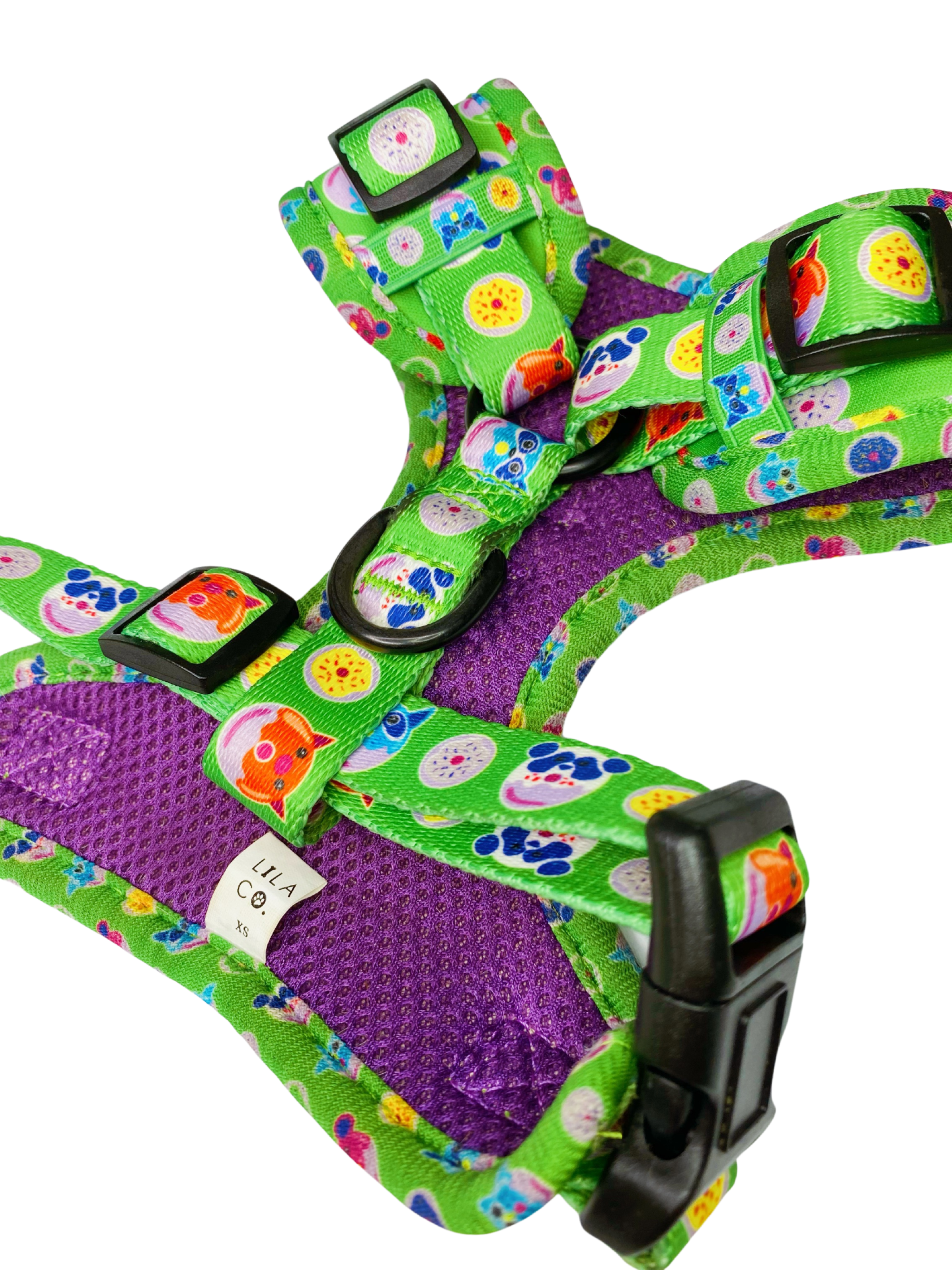 Green Donut Animals Dog Harness Adjustable Dog Harness  Australia Pet Supplies Australia Dog Accessories Pet Accessories 