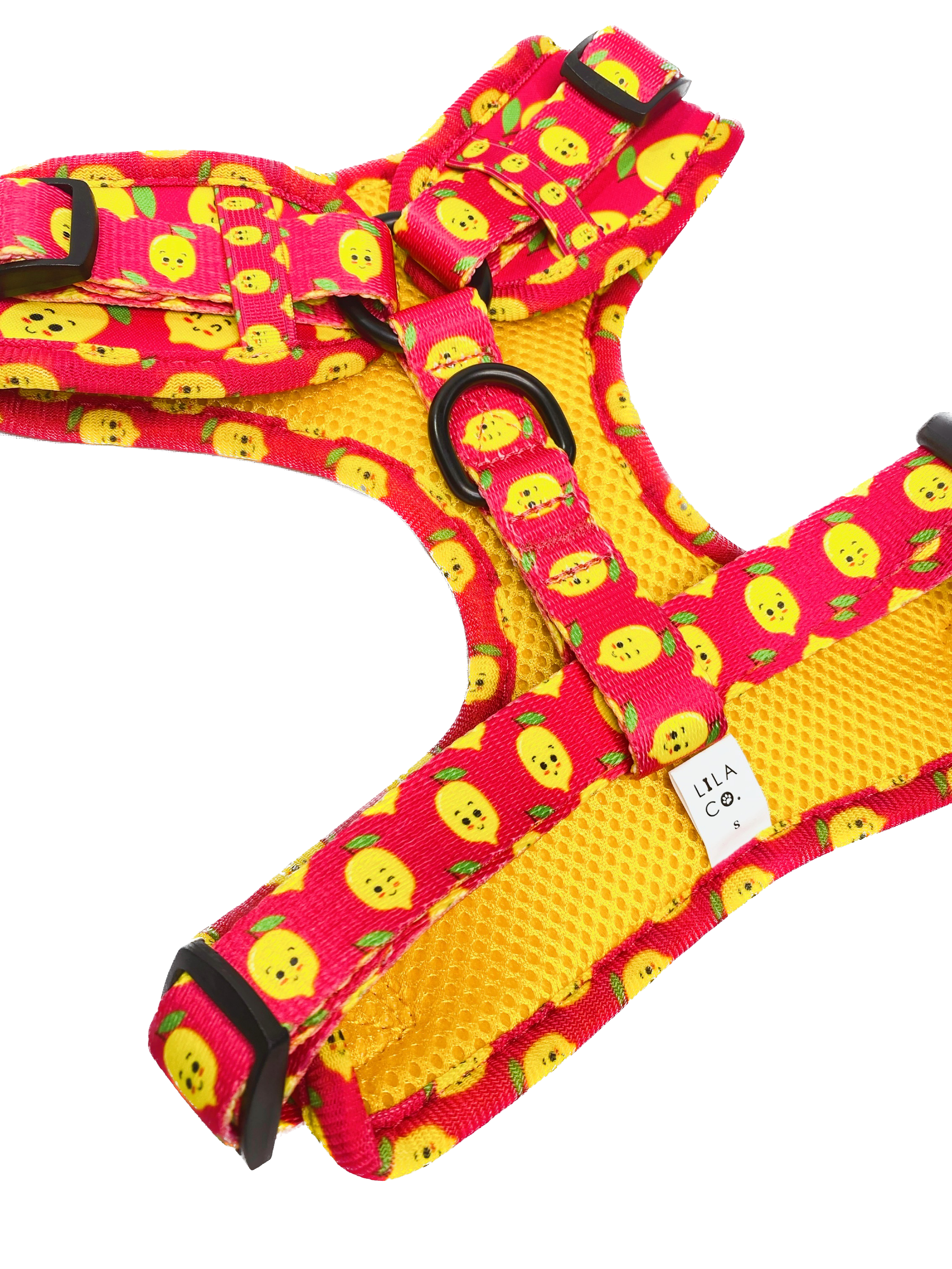 Pink Happy Lemons Dog Harness Adjustable Dog Harness  Australia Pet Supplies Australia Dog Accessories Pet Accessories 
